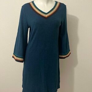 OB2-12 Teal sweater dress Large